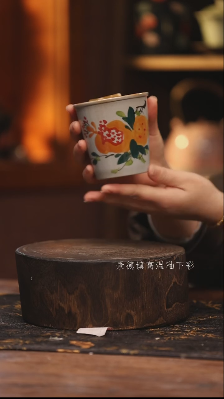 陶瓷景德镇高温釉下手绘陶瓷@L371@