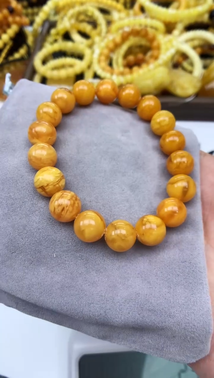 裸石琥珀未镶嵌手串