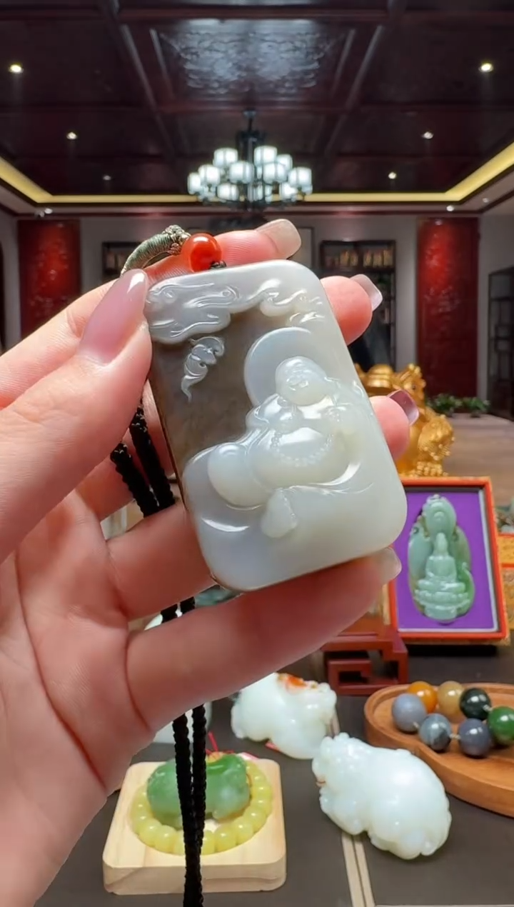 未镶嵌和田玉挂件qmtb