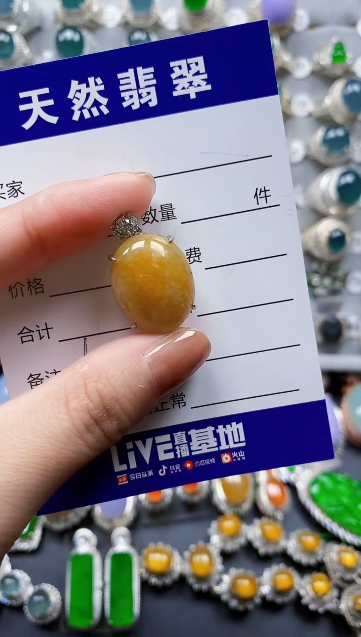 翡翠银S925镶嵌颈饰0600