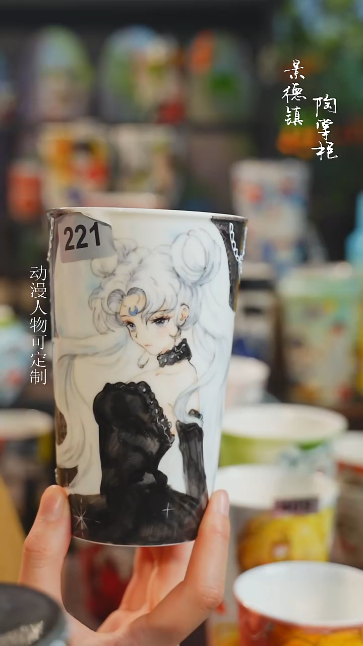 景德镇高温釉下彩原创手绘陶瓷