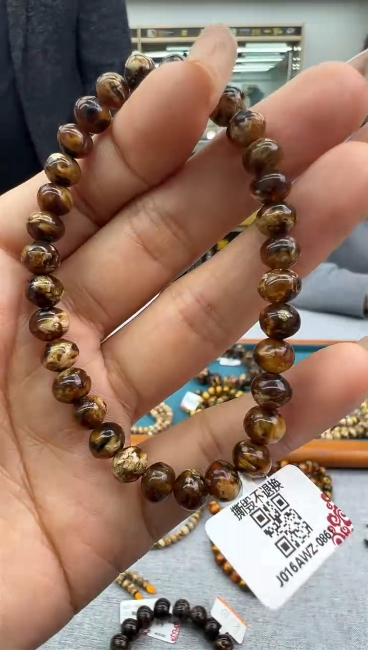【闪购商品】琥珀手链未镶嵌628秒拍号