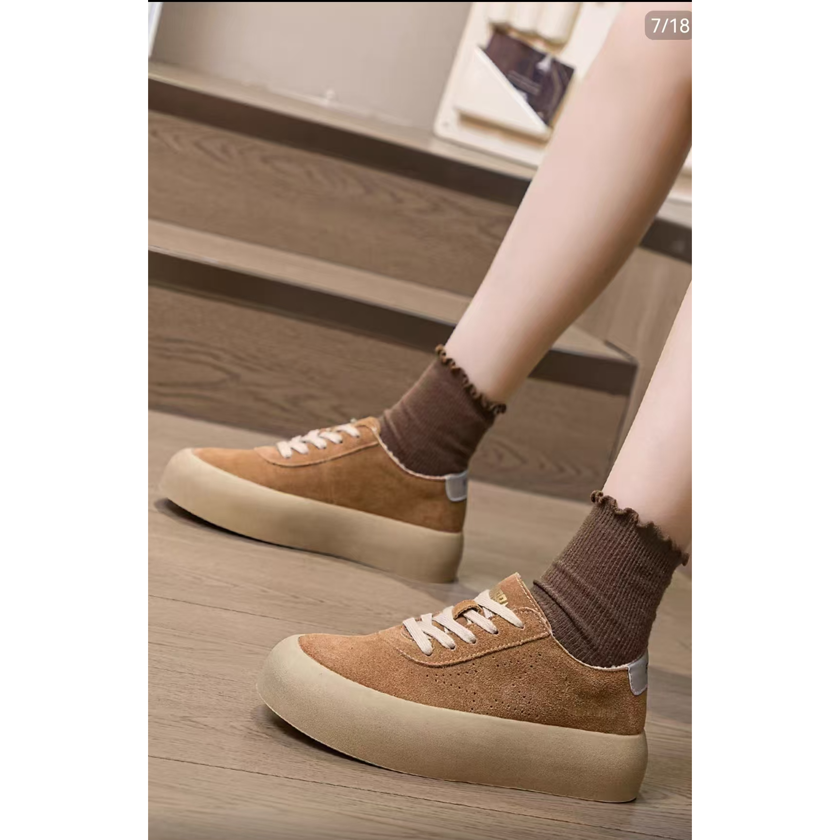 2秋冬时尚休闲鞋板鞋纯色鞋子耐磨休闲ins胶粘冬季