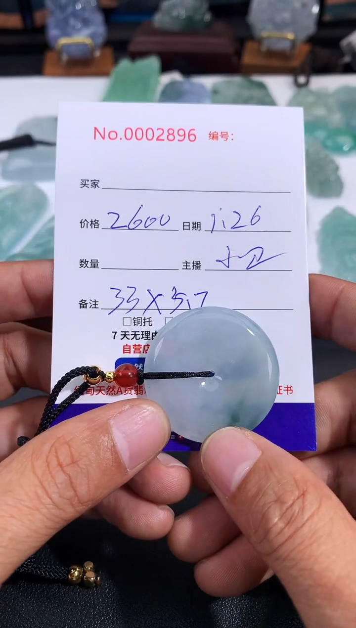 【闪购商品】翡翠颈饰未镶嵌平安扣