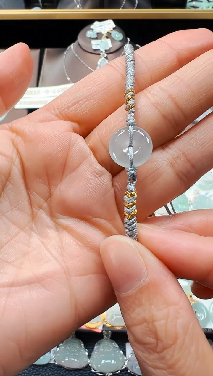 【闪购商品】翡翠吊坠(不含链)未镶嵌平安扣手绳