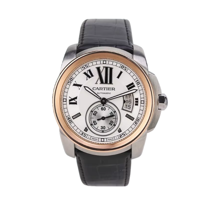 99新 Cartier/卡地亚 卡列博间金自动男表W7100039表径42