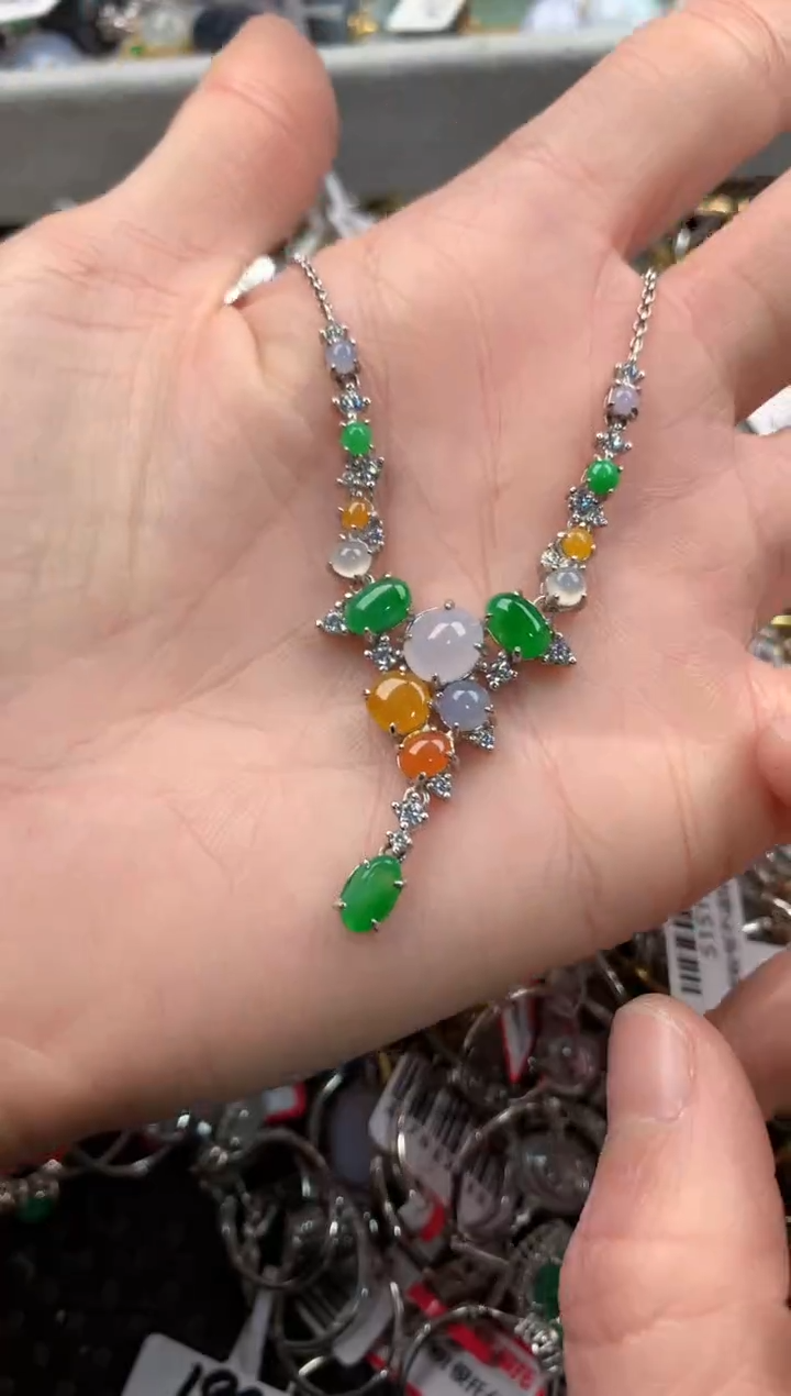 银S925镶嵌戒指翡翠888      4