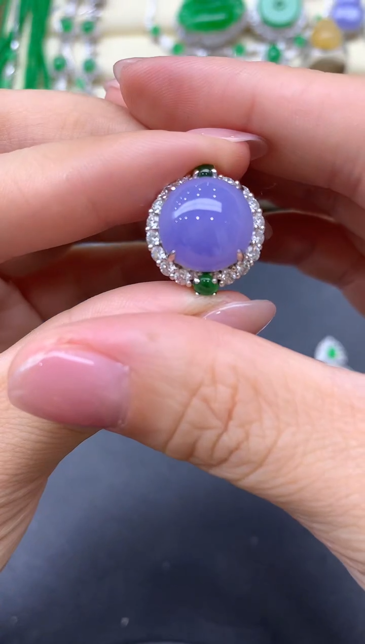 【闪购商品】翡翠戒指18K金镶嵌675中国好珍宝