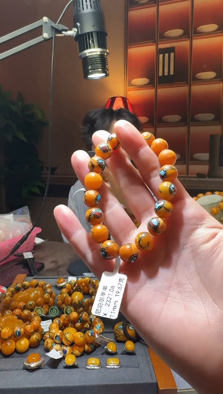 蜜蜡颈饰未镶嵌6329天然蜜蜡珠宝奇石