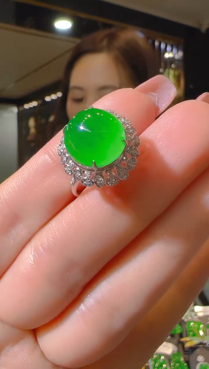 【闪购商品】翡翠戒指18K金镶嵌010（多样性发货）