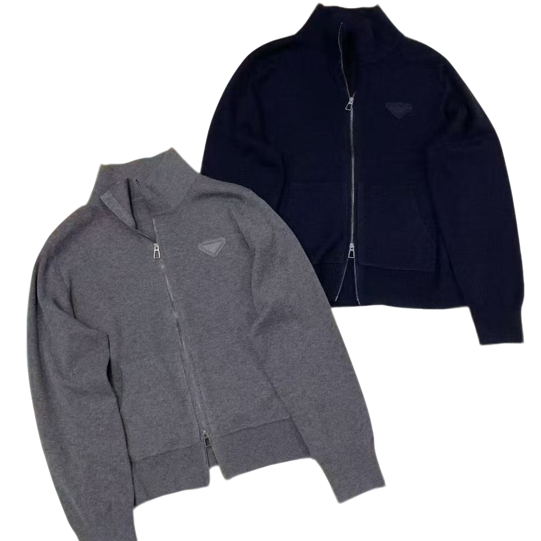 百搭时尚休闲拉链毛针织衫长袖