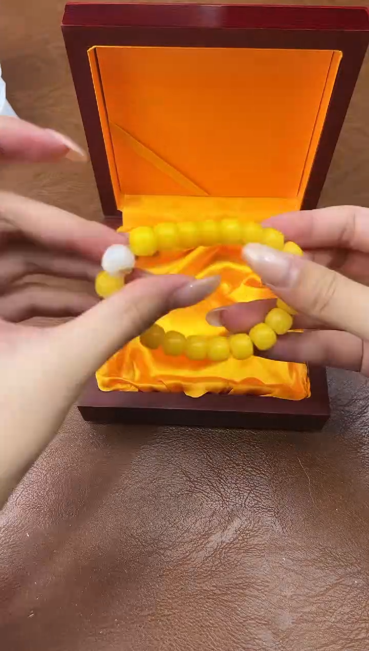 万家文玩阁黄玉菩提链接@@L052