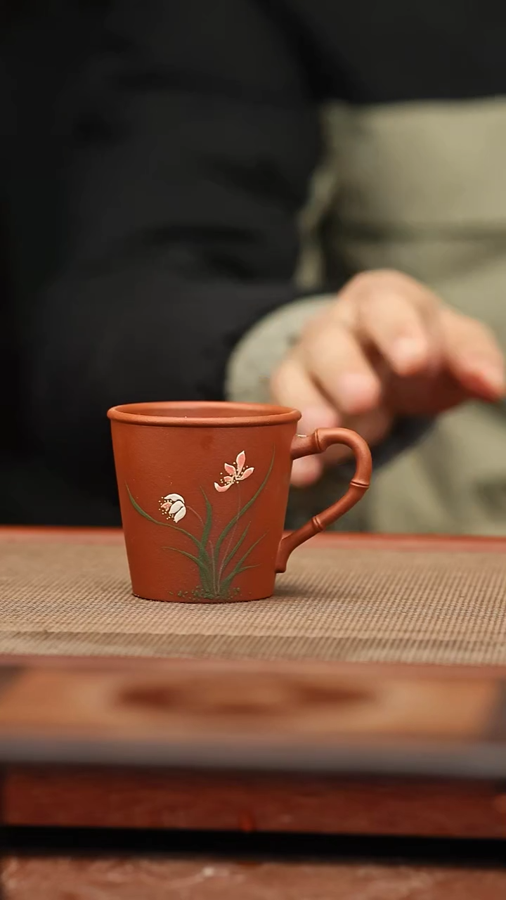 茶壶紫砂兰花杯 80毫升 