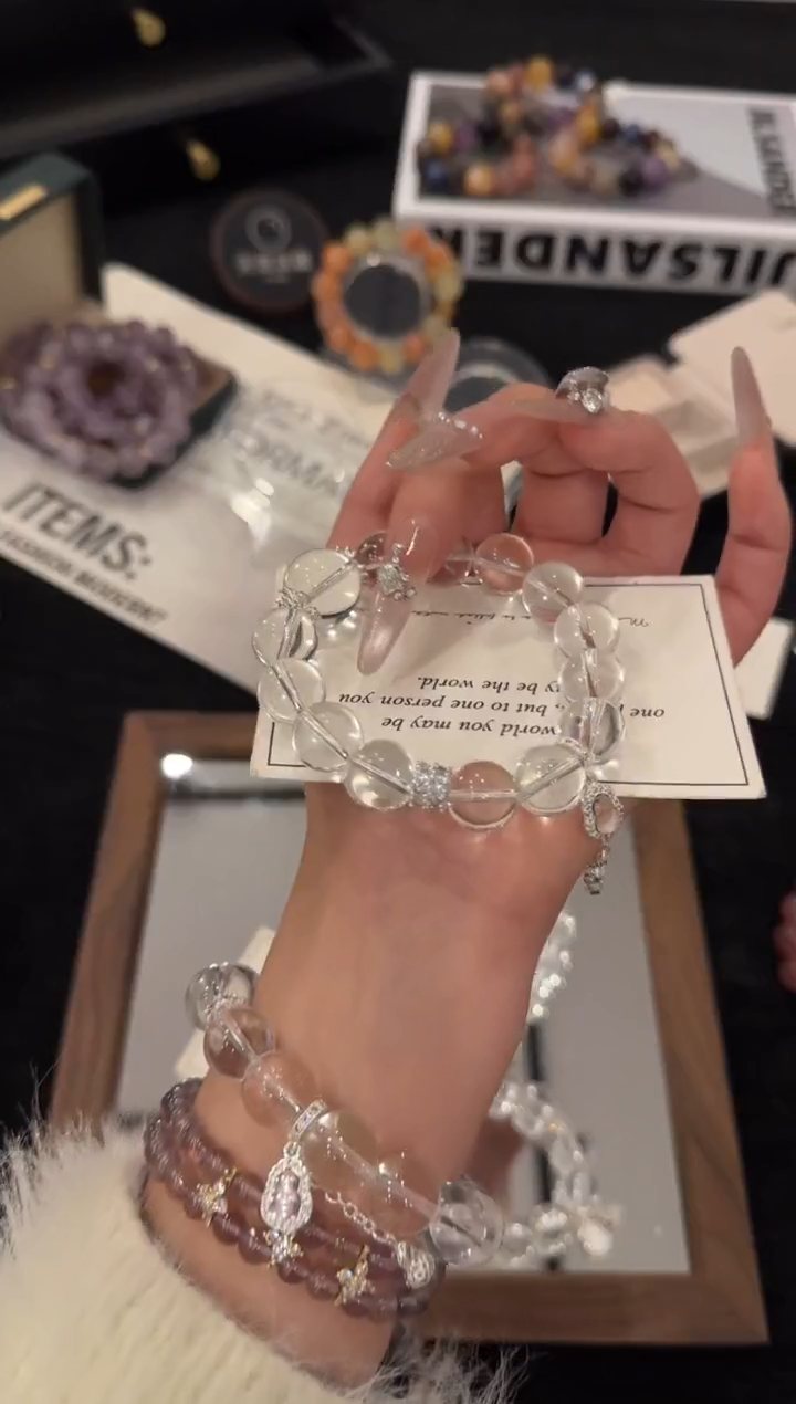 合金手链水晶白水晶x3620