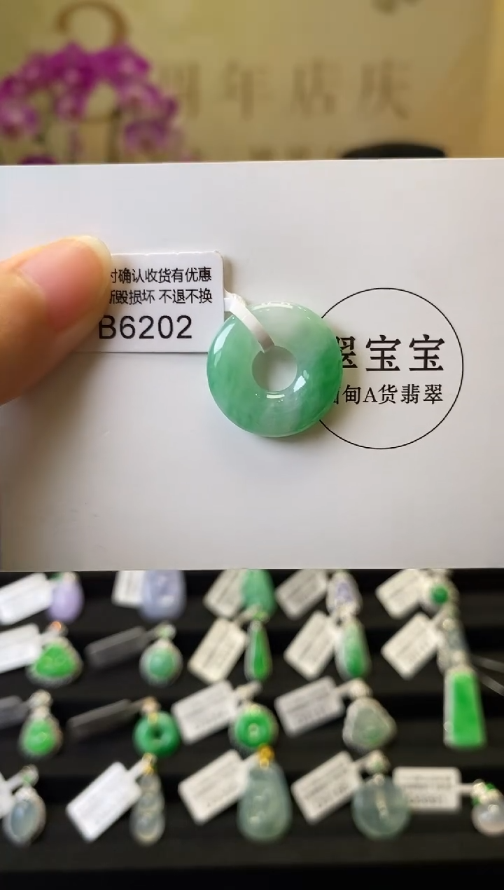 颈饰未镶嵌翡翠B6202 甜甜圈 含运营费