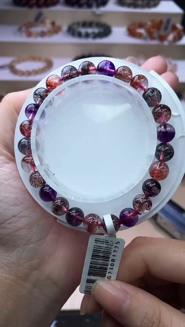 【闪购商品】水晶手链未镶嵌黑加仑超七7m+