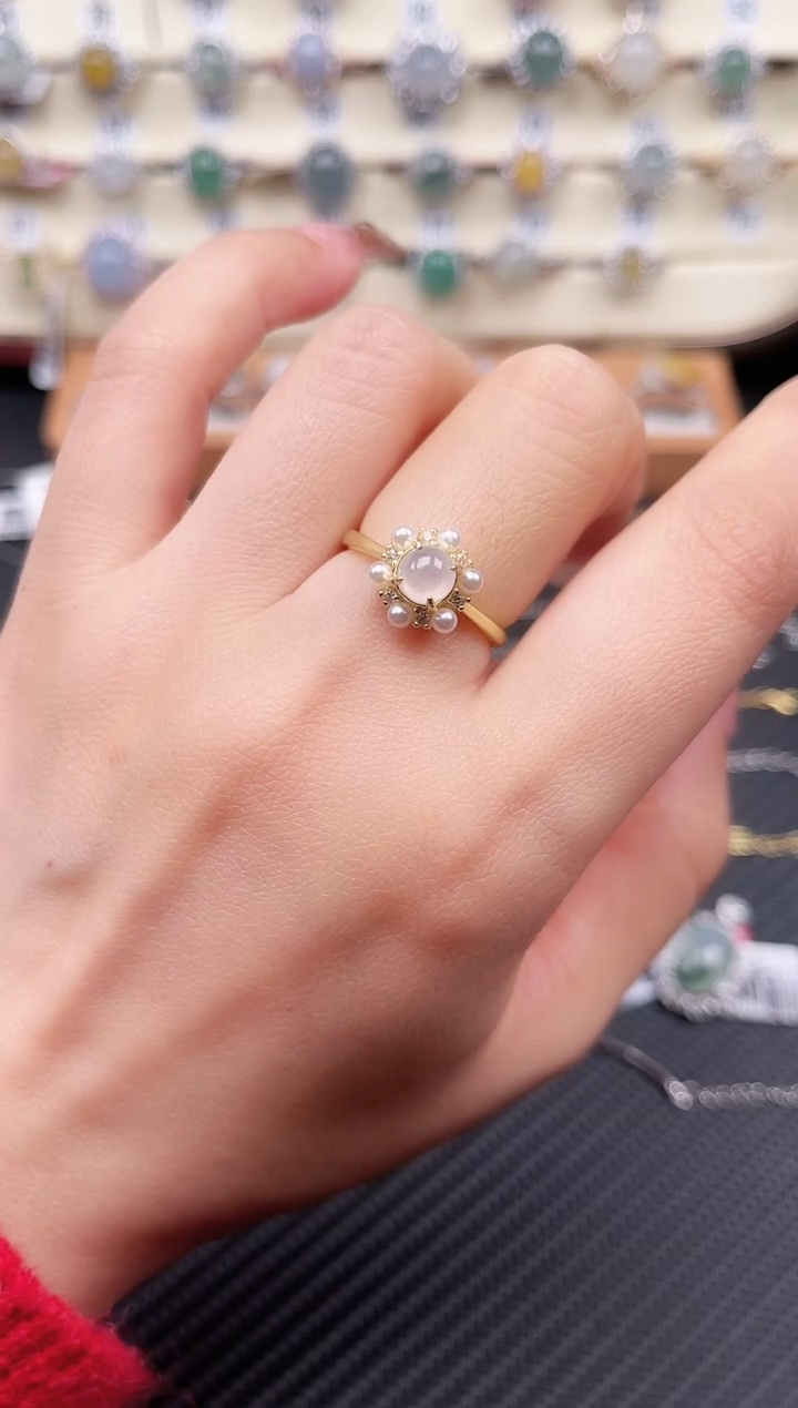 【闪购商品】翡翠戒指银S925镶嵌戒指11