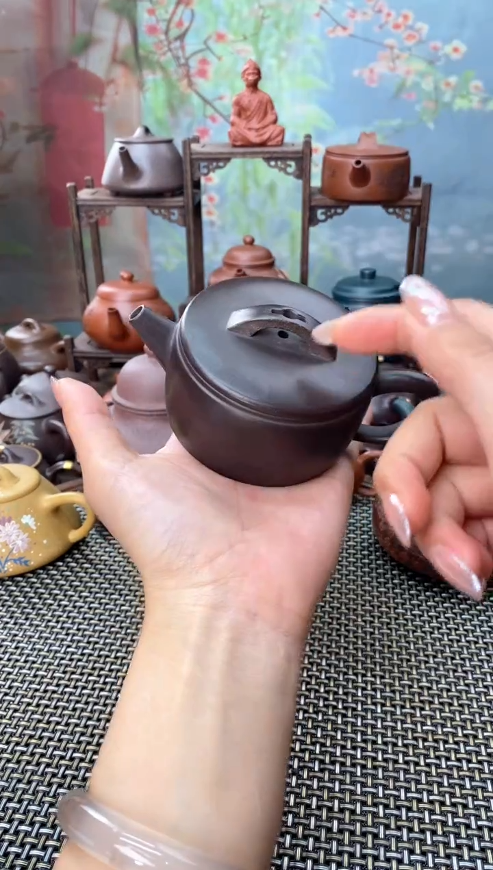 茶壶紫砂紫泥汉瓦