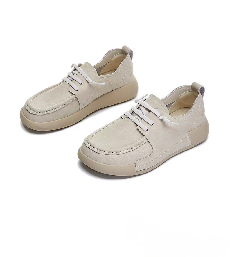 8006春季新款厚底通勤复古舒适小皮鞋F