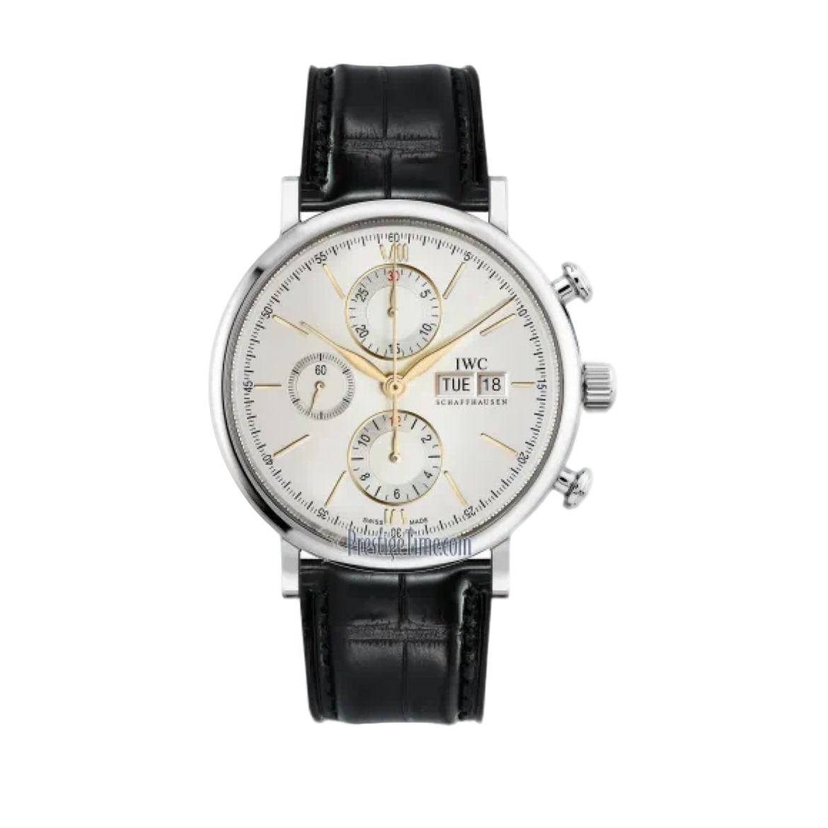 99新 IWC/万国 柏涛菲诺系列/40mm/白盘金针/自动机械/单表后镶钻