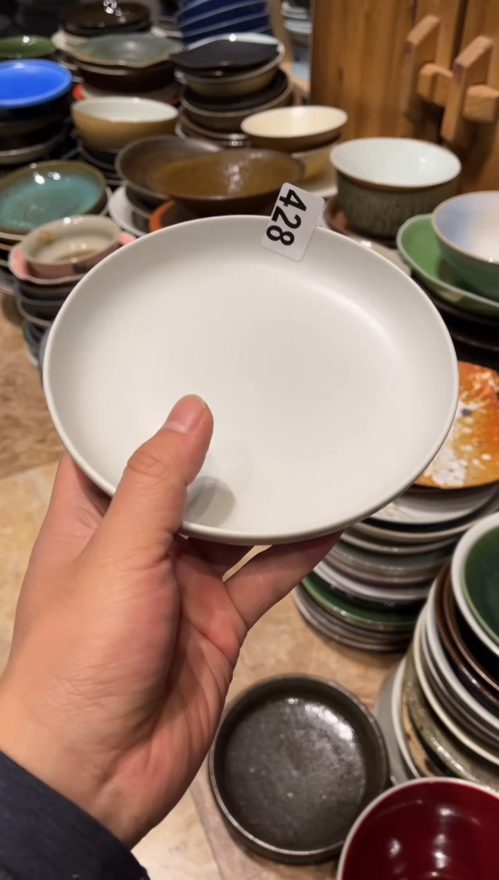 【闪购商品】瓷片428微瑕白色手工小碟2个