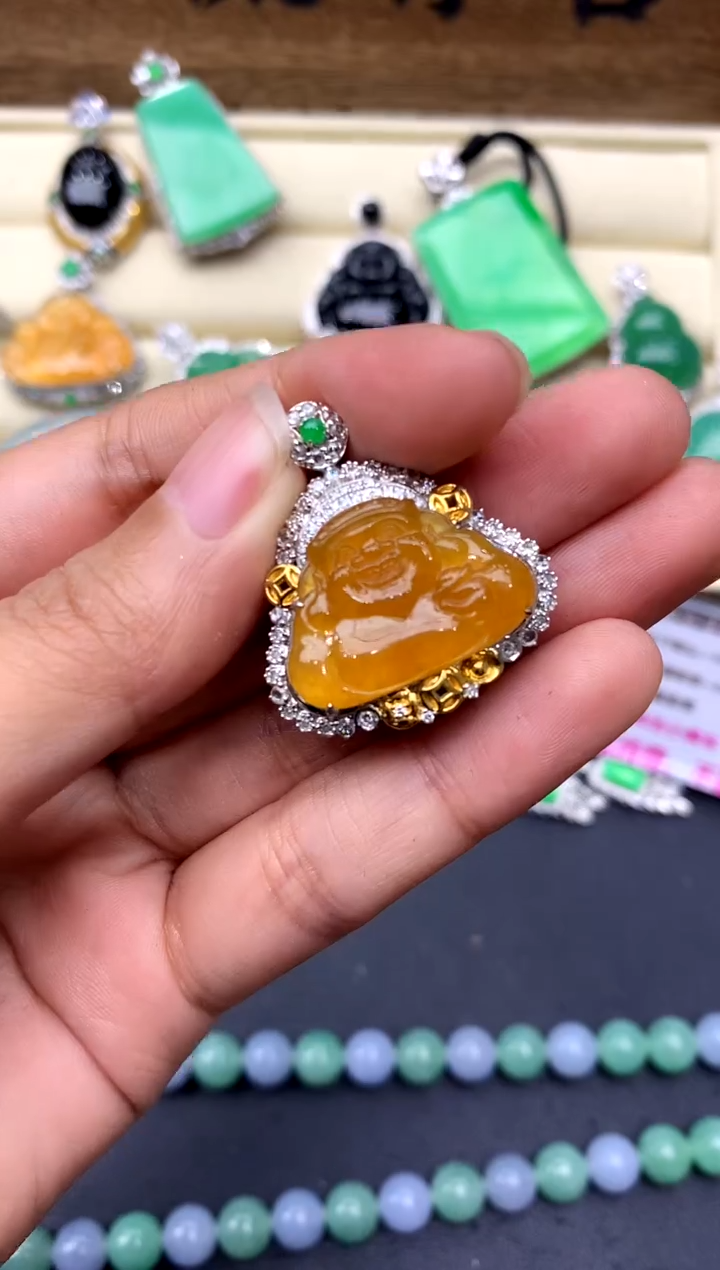 【闪购商品】翡翠颈饰18K金镶嵌450-中国好珍宝