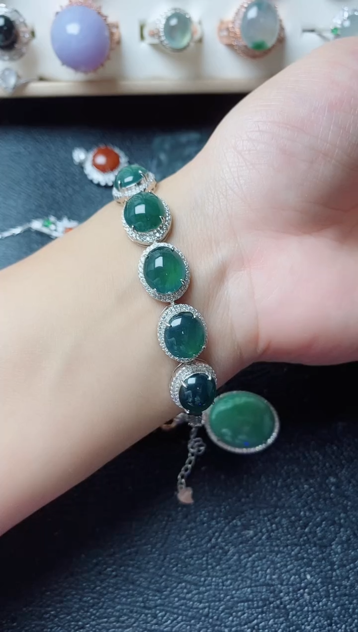 【闪购商品】翡翠戒指银S925镶嵌11111