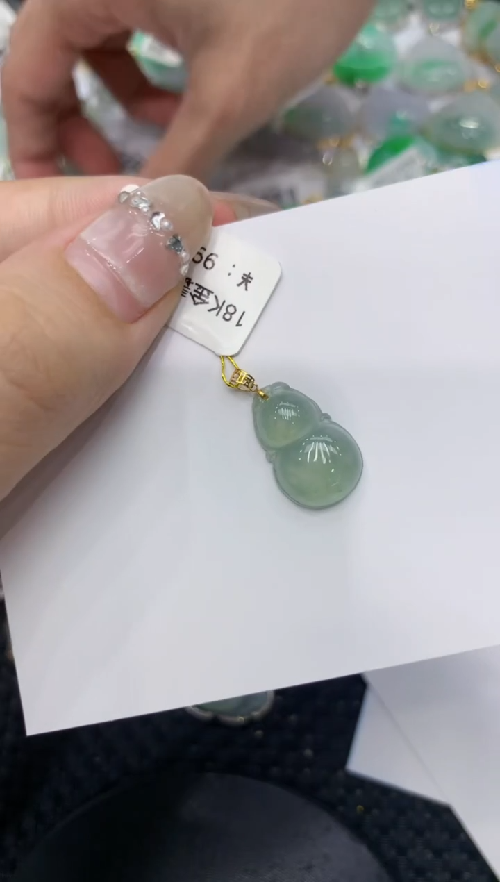 【闪购商品】翡翠颈饰18K金镶嵌222222222