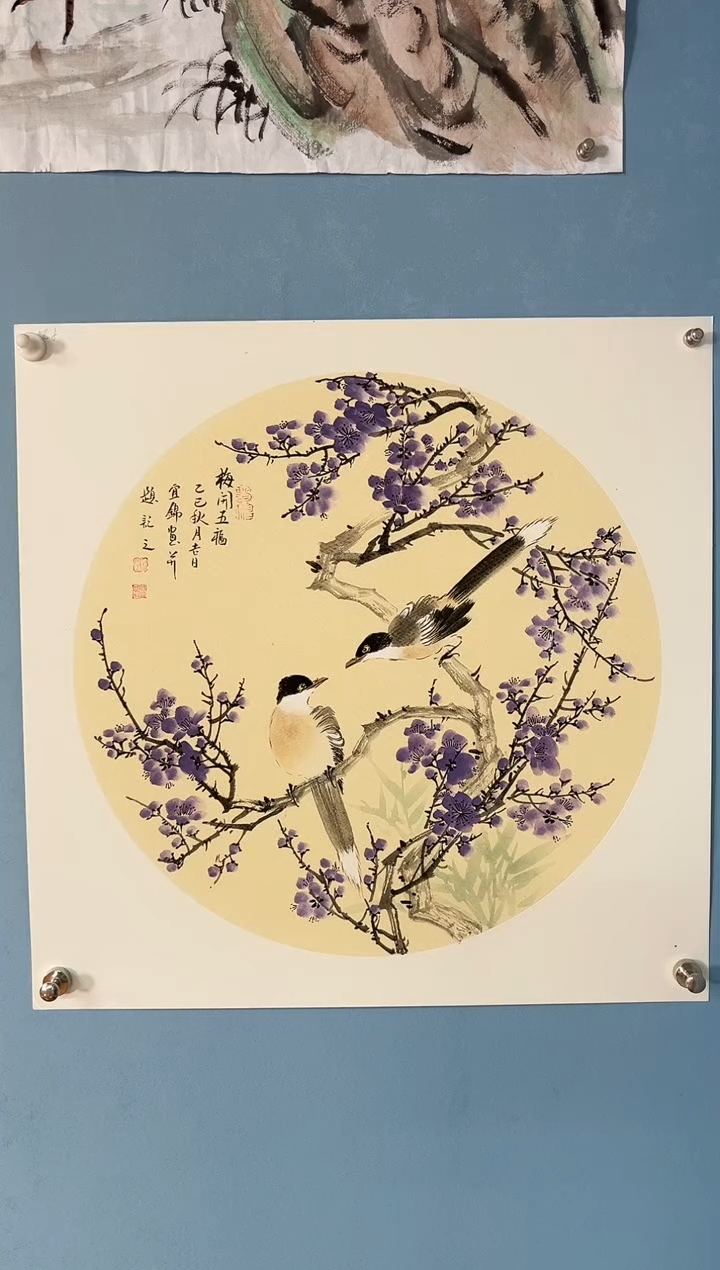 国画许宜锦花鸟梅花题材
