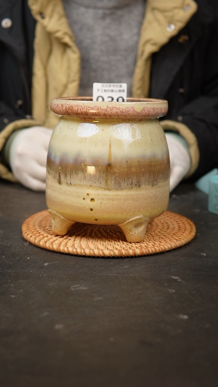 【闪购商品】瓷片039泥泥手工花盆