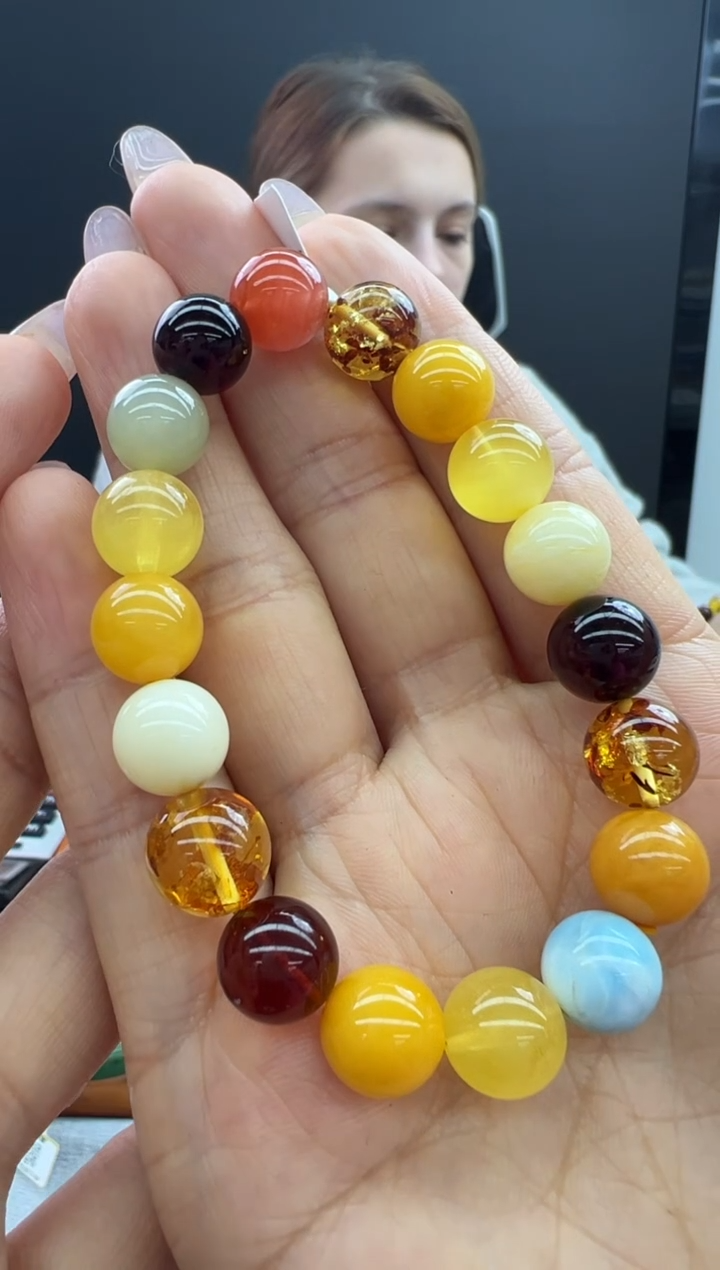 【闪购商品】琥珀手链未镶嵌312秒拍号
