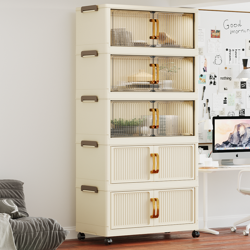 （拍四发五）60cm面宽LC家用卧室免安装可折叠宝宝衣柜简易收纳柜