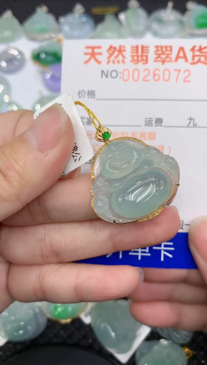 【闪购商品】翡翠颈饰18K金镶嵌1111111111