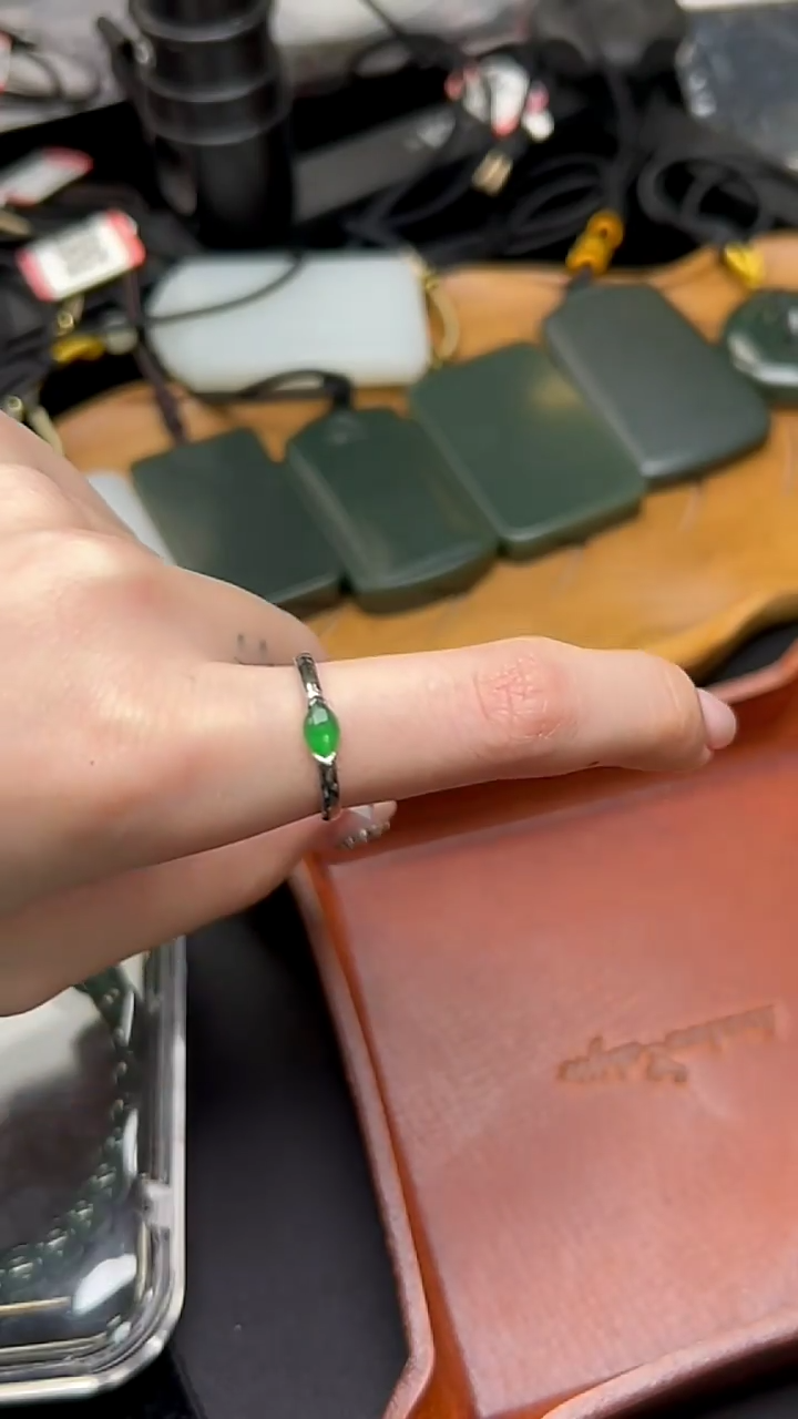 【闪购商品】翡翠戒指银S925镶嵌HBFC000007