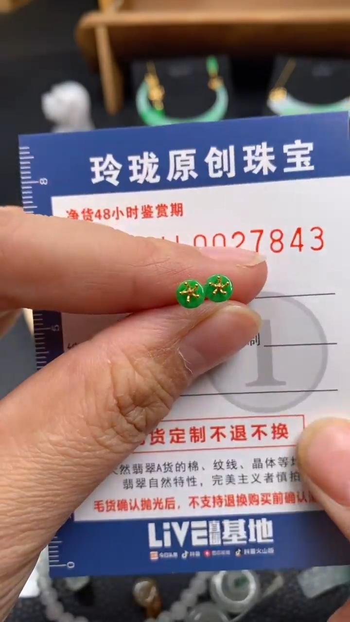 【闪购商品】翡翠颈饰18K金镶嵌翡翠净货27843