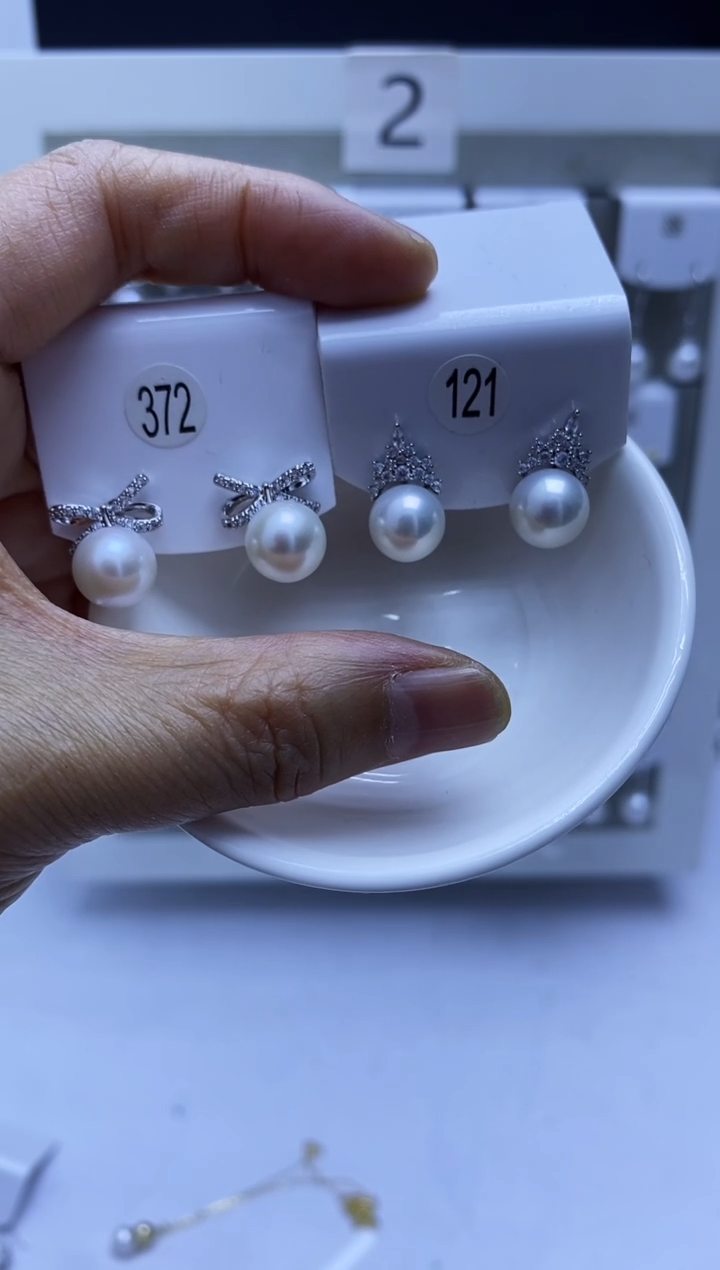 未镶嵌耳饰淡水珍珠372+121