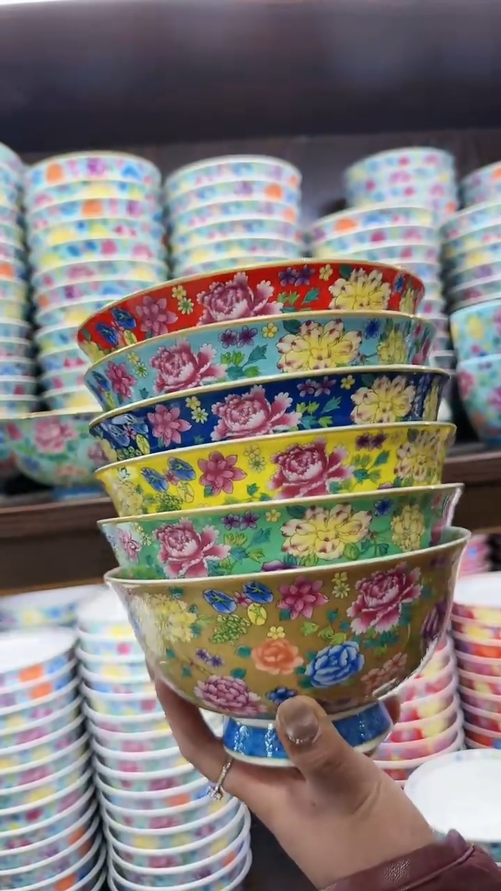 【闪购商品】瓷片6英寸面碗6个景德镇陶瓷