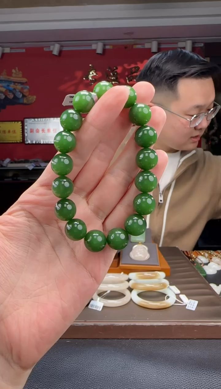 未镶嵌手串和田玉碧玉手串