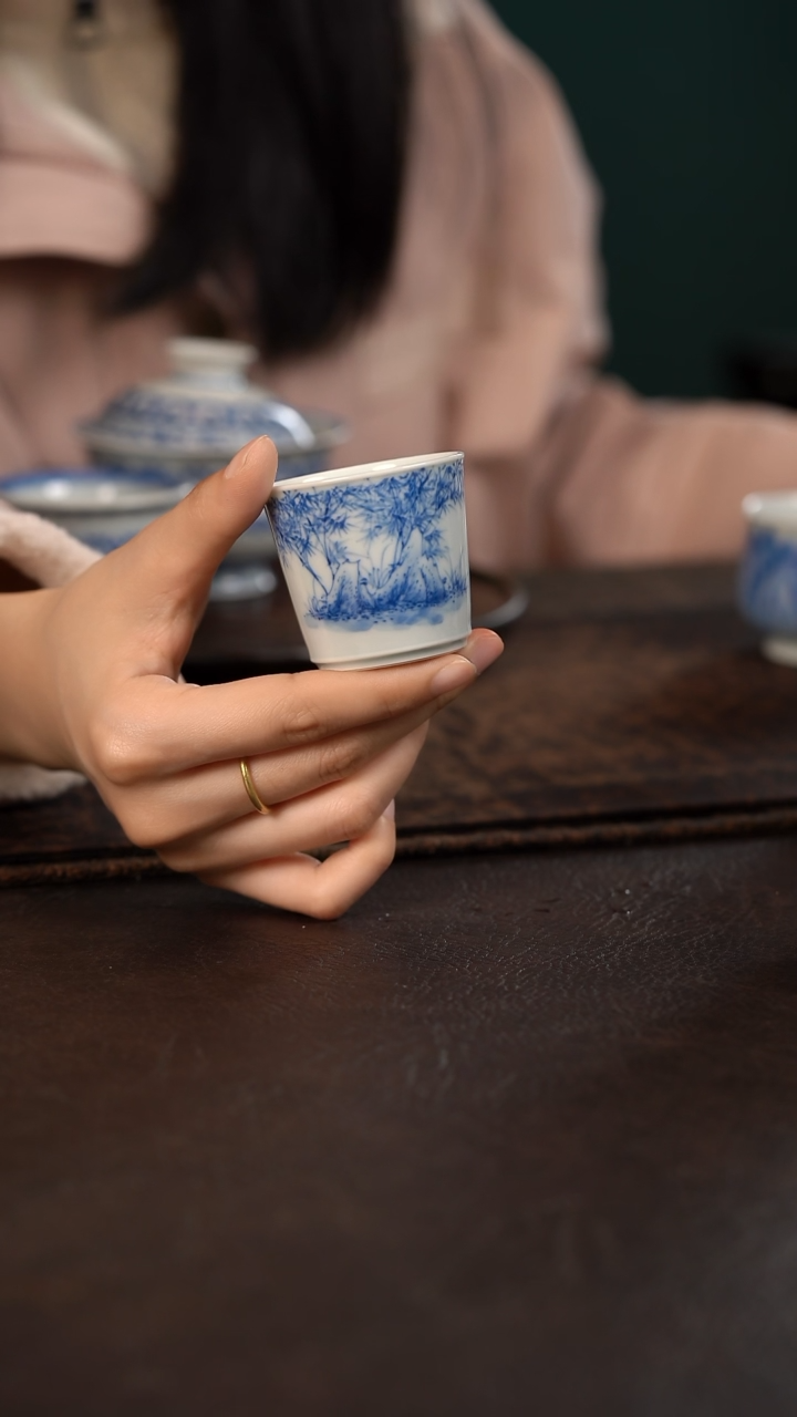 【闪购商品】杯聚澜堂灵石竹子小竹节杯