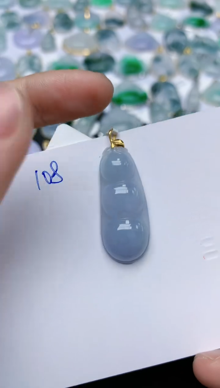 【闪购商品】翡翠颈饰18K金镶嵌天然翡翠A货    