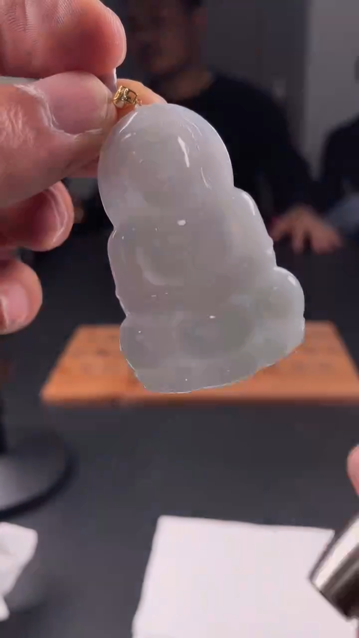 【闪购商品】翡翠颈饰18K金镶嵌缅甸A货翡翠