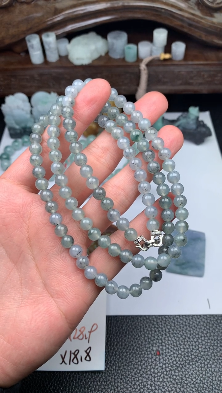 【闪购商品】定制翡翠未镶嵌珠链