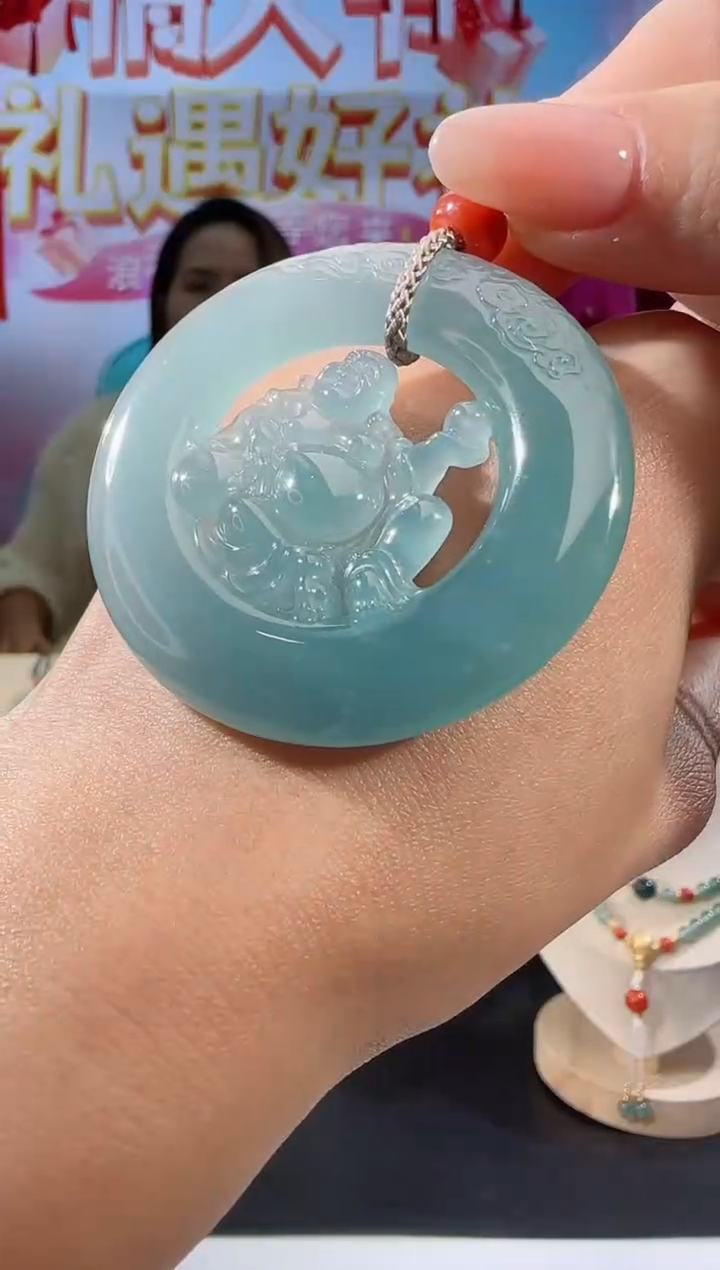 【闪购商品】翡翠吊坠(不含链)未镶嵌弥勒佛多样性发一