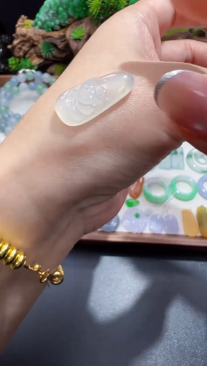 未镶嵌定制翡翠莲花24.1*11*4.2