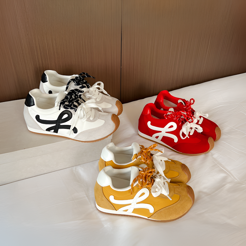 【苏茵茵同款】7cm内增高版~复古歪头鸳鸯鞋带休闲鞋德训鞋女阿甘鞋