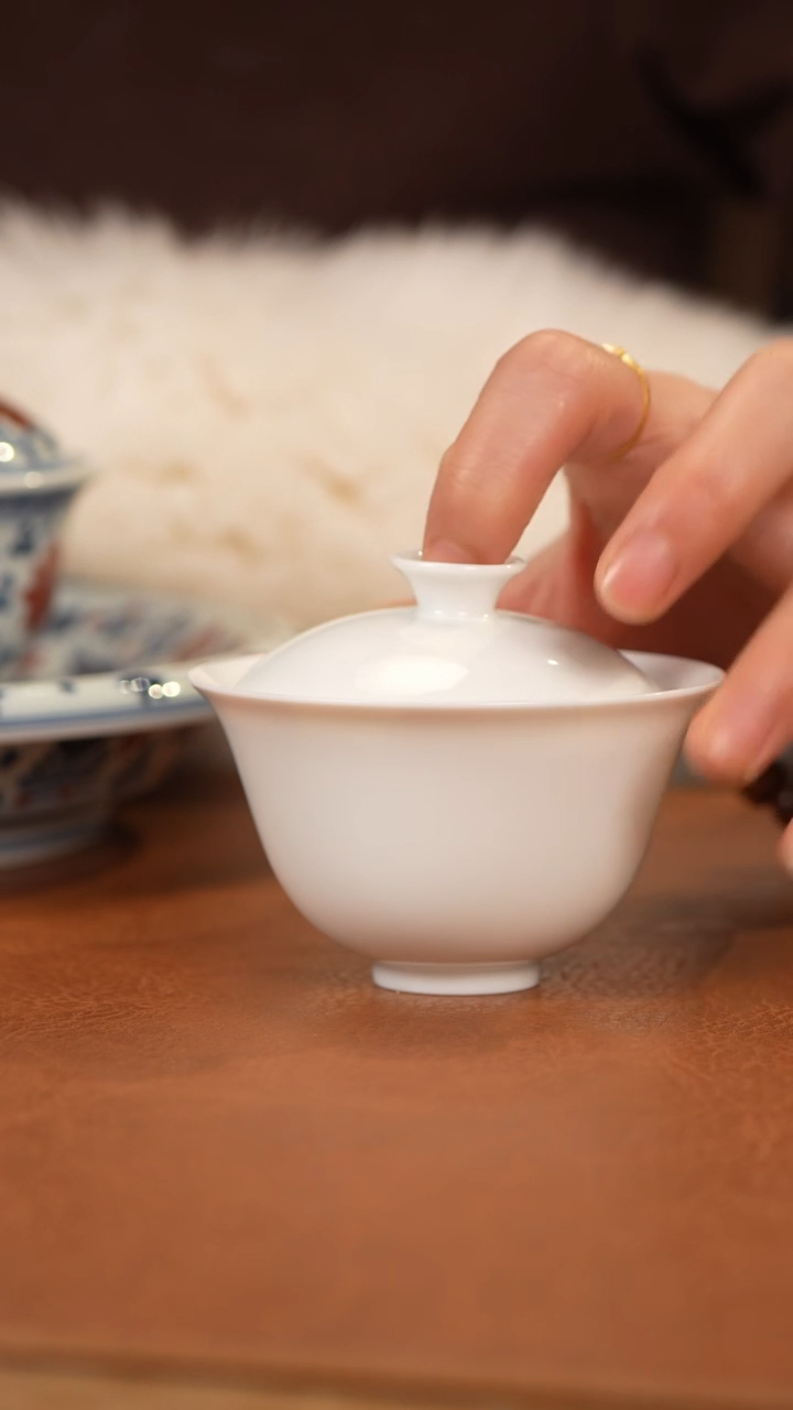 【闪购商品】杯景德镇白胎岩茶小盖碗