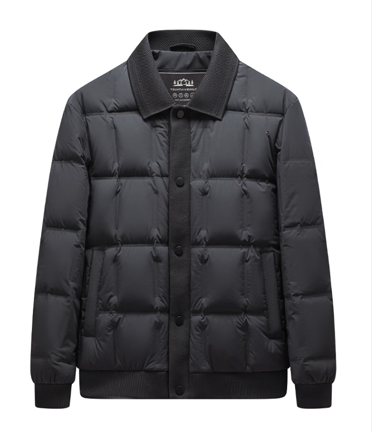 冬款羽绒服短款冬季轻薄翻领泡芙潮牌中青商务百搭轻盈男士外套