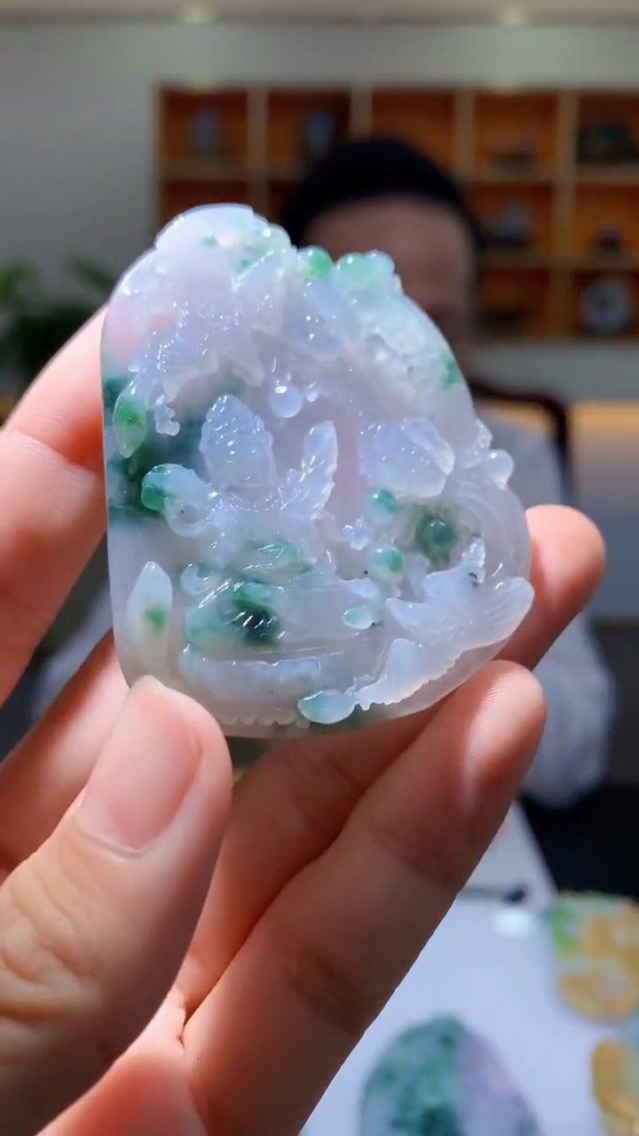 定制翡翠未镶嵌1032hm-毛货挂件38