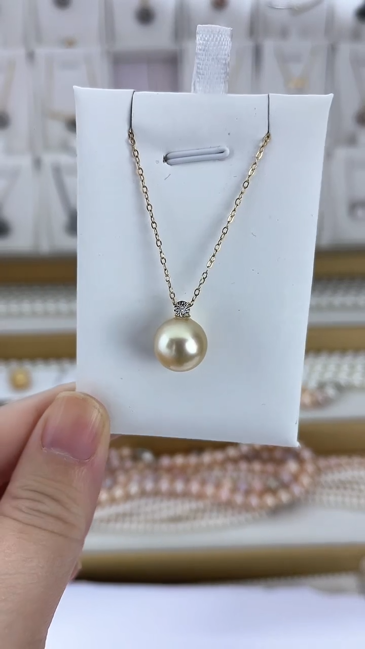 【闪购商品】海水珍珠颈饰18K金镶嵌天然极光干枯玫瑰金珠K金戴妃
