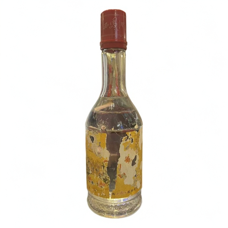 西凤酒黄标西凤(2001年）【战损喝品裸瓶无标】凤香型48度500ml